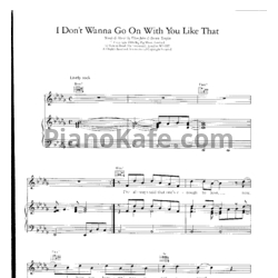 Ноты Elton John - I don't wanna go on with you like that - предпросмотр