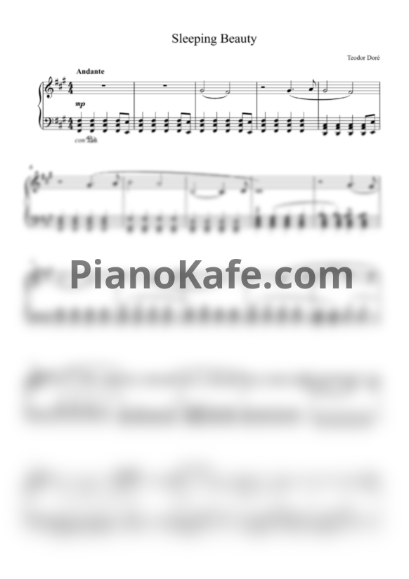Ноты Фёдор Бирючев aka Teodor Doré - Sleeping Beauty - PianoKafe.com