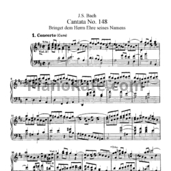 Ноты И. Бах - Кантата №148 "Bringet dem Herrn ehre seines namens" (BWV 148) - предпросмотр