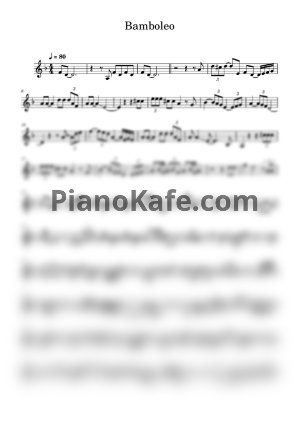 Ноты Dominick Farinacci - Bamboleo (Вокальная партия) - PianoKafe.com
