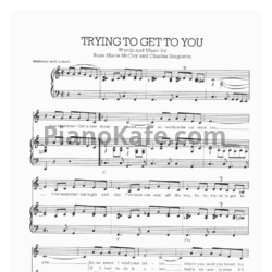 Ноты Elvis Presley - Trying to get to you - предпросмотр