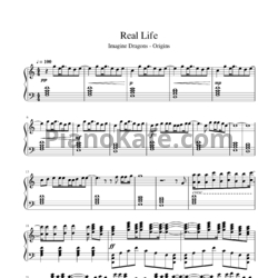 Ноты Imagine Dragons - Real life - предпросмотр