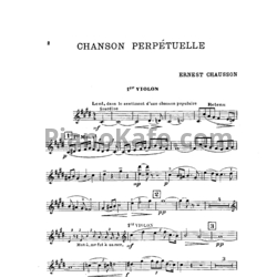 Ноты Эрнест Шоссон - Chanson perpétuelle (Op. 37, Партитура) - предпросмотр