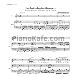 Ноты Gaetano Donizetti - Una furtiva lagrima (Romance) - предпросмотр