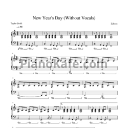 Ноты Taylor Swift - New Year's day - предпросмотр