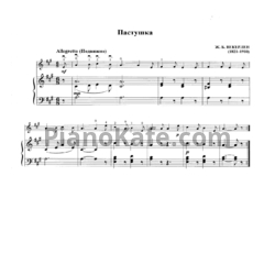 Ноты Ж. Векерлен - Пастушка - предпросмотр