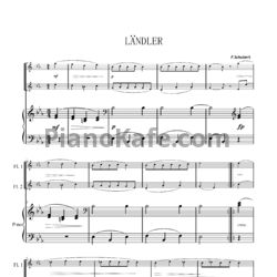 Ноты В. Моцарт - Лендлер, Аллегро - предпросмотр