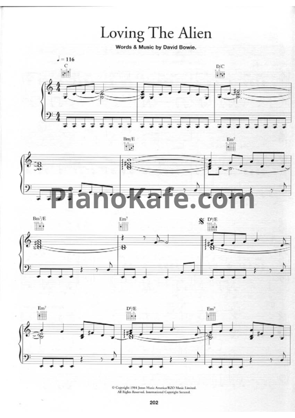 Ноты David Bowie - Loving the alien - PianoKafe.com