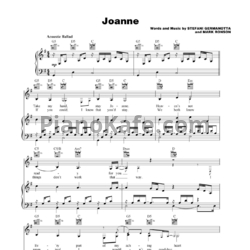 Ноты Lady Gaga - Joanne - предпросмотр