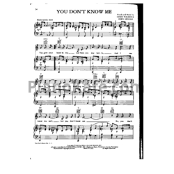 Ноты Ray Charles - You don't know me - предпросмотр