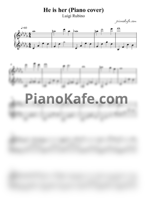 Ноты Luigi Rubino - He is her - PianoKafe.com