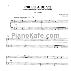Ноты Mel Leven - Cruella de Vil (для 2 фортепиано) - предпросмотр