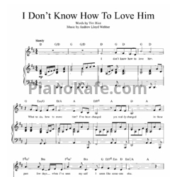 Ноты Andrew Lloyd Webber - I don't know how to love him - предпросмотр