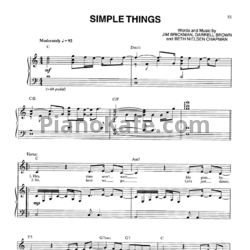 Ноты Jim Brickman - Simple things - предпросмотр
