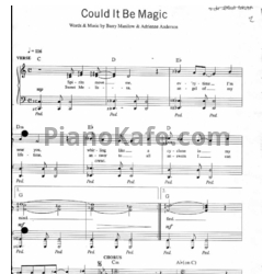 Ноты Take That - Could it be magic - предпросмотр