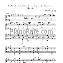 Ноты Д. Скарлатти - Соната K174/L410 - предпросмотр