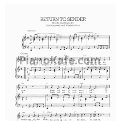 Ноты Elvis Presley - Return to sender (Версия 2) - предпросмотр