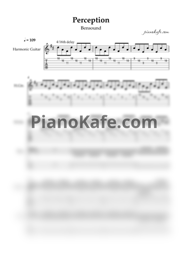 Ноты Bensound - Perceprion (Партитура) - PianoKafe.com