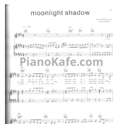 Ноты Mike Oldfield - Moonlight shadow - предпросмотр