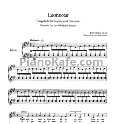 Ноты Ян Сибелиус - Симфоническая поэма "Дочери природы" (Op. 70, клавир) - предпросмотр