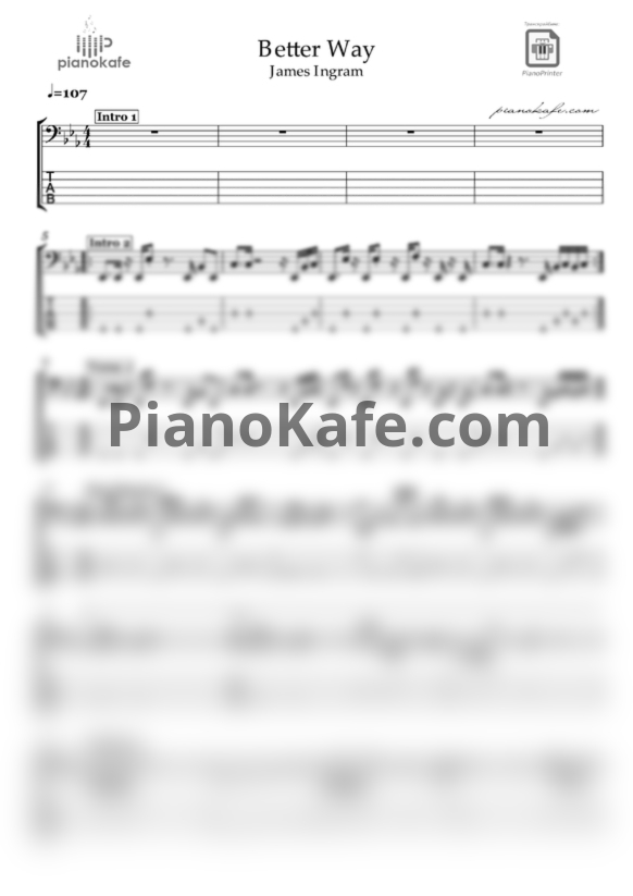 Ноты James Ingram - Better way - PianoKafe.com