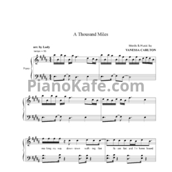 Ноты Vanessa Carlton - A thousand miles - предпросмотр