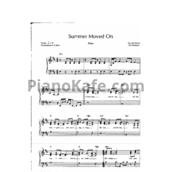 Ноты A-ha - Summer moved on - предпросмотр