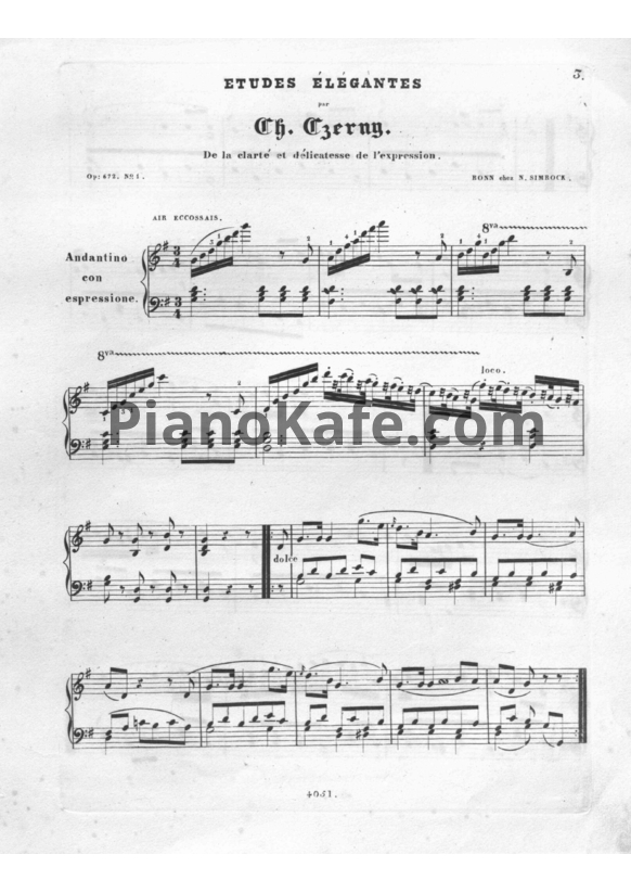 Ноты Карл Черни - 24 элегантных этюда, Op. 672 - PianoKafe.com