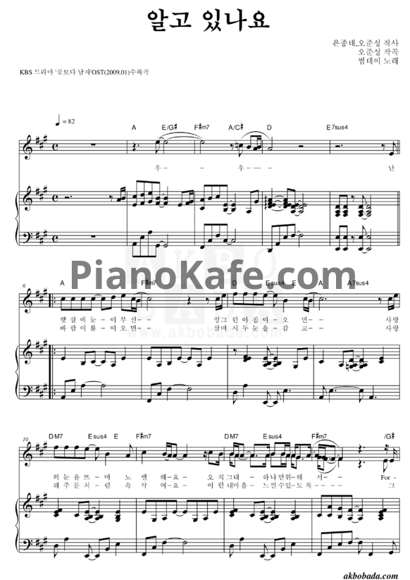 Ноты Someday - Do you know - PianoKafe.com