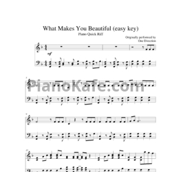 Ноты One Direction - What makes you beautiful (Версия 3) - предпросмотр