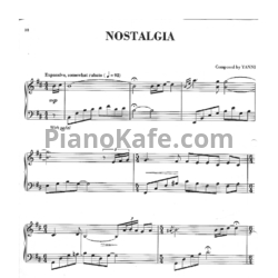 Ноты Yanni - Nostalgia - предпросмотр