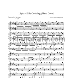 Ноты Ellie Goulding - Lights (Piano cover) - предпросмотр