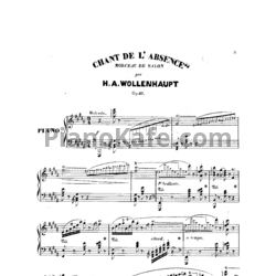 Ноты Герман Волленгаупт - Chant de l'absence (Соч. 67) - предпросмотр