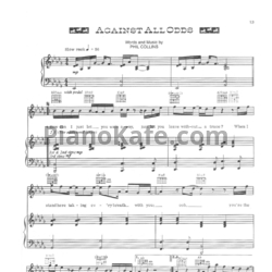 Ноты Phil Collins - Against all odds - предпросмотр