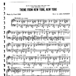 Ноты Liza Minnelli - Theme from New York, New York - предпросмотр
