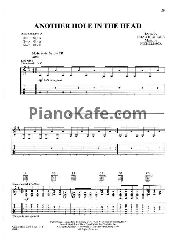 Ноты Nickelback - The long road (Книга нот) - PianoKafe.com