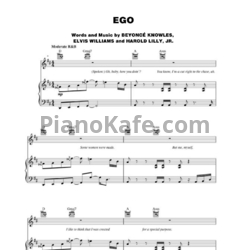 Ноты Beyonce - Ego - предпросмотр