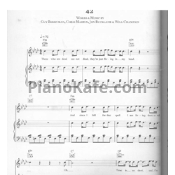 Ноты Coldplay - 42 (Версия 2) - предпросмотр