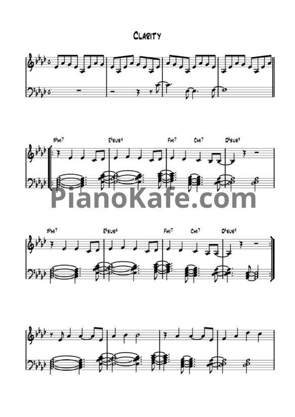 Ноты Zedd feat. Foxes - Clarity - PianoKafe.com
