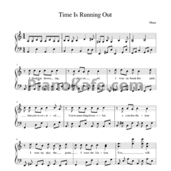 Ноты Muse - Time is running out (Версия 2) - предпросмотр
