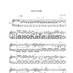 Ноты One Direction - Fool's gold (Piano cover) - предпросмотр