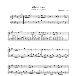 Ноты Tokio Hotel & VIZE - White lies - предпросмотр