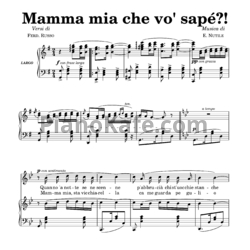 Ноты Э. Нутиле - Mamma mia che vo sape