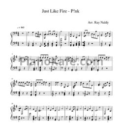 Ноты Pink - Just like fire (Версия 2) - предпросмотр