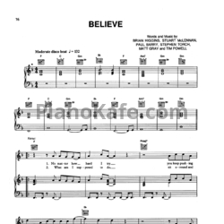 Ноты Cher - Believe (2)