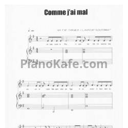 Ноты Mylene Farmer - Comme j’ai mal - предпросмотр