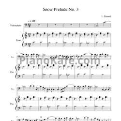 Ноты Ludovico Einaudi - The snow prelude No.3 - предпросмотр