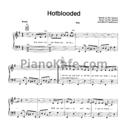 Ноты Roxette - Hotblooded - предпросмотр