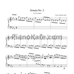 Ноты Antonio Soler - Sonata 2 In E flat major - предпросмотр