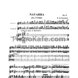 Ноты Пабло де Сарасате - Наварра (Соч. 33) - предпросмотр
